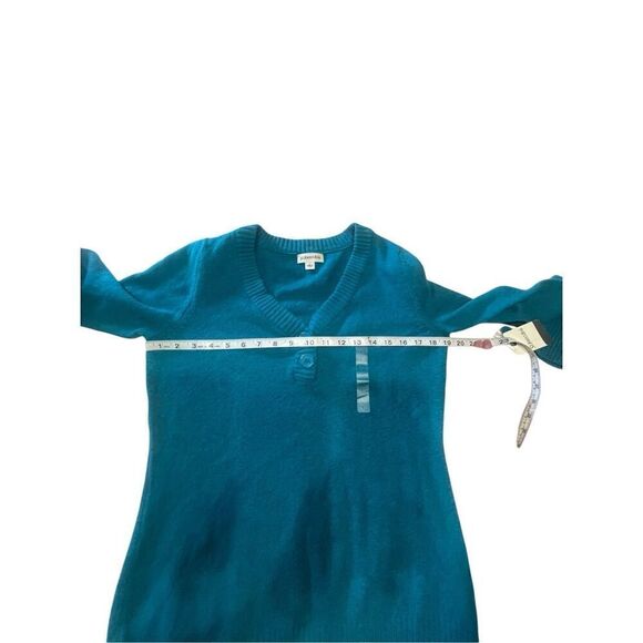 ST. John’s Bay Womans Pullover Low V Sweater Green Sz L NWT - Picture 6 of 8